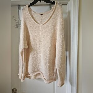 Free People Cream Knit Cardigan